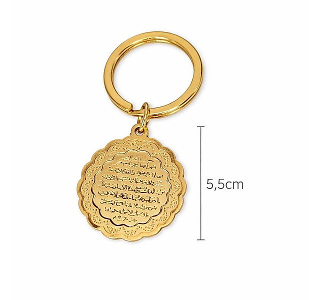 ILOKEN Schlüsselanhänger mit Gravur Runder Schlüsselanhänger mit Ayat al Ku günstig online kaufen