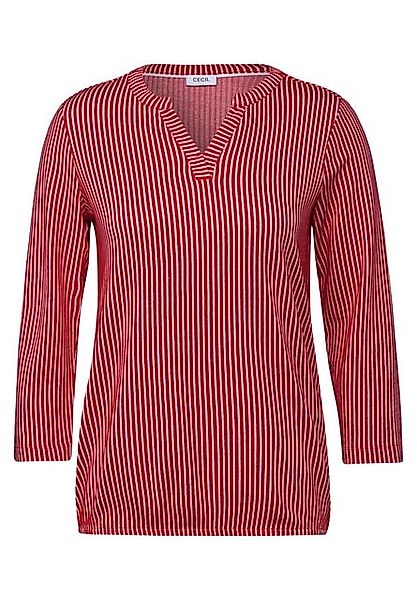 Cecil 3/4-Arm-Shirt im Tunika-Look, mit geschlitztem Rundhals günstig online kaufen