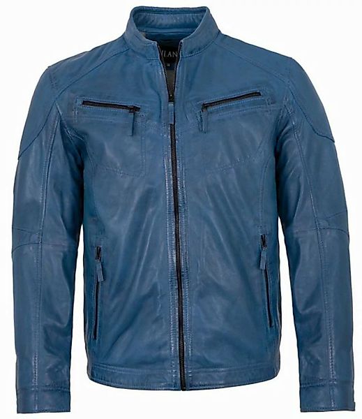 Jilani Lederjacke Brisbane Jilani - Herren Lederjacke Lammnappa blau günstig online kaufen