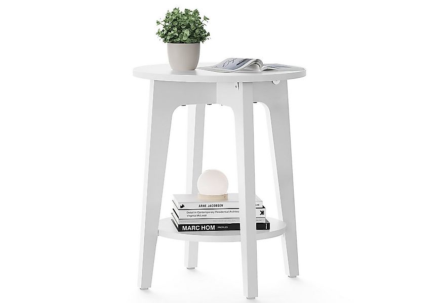VASAGLE Beistelltisch, rund, mit unterer Ablage, modern, 40 x 50 cm günstig online kaufen