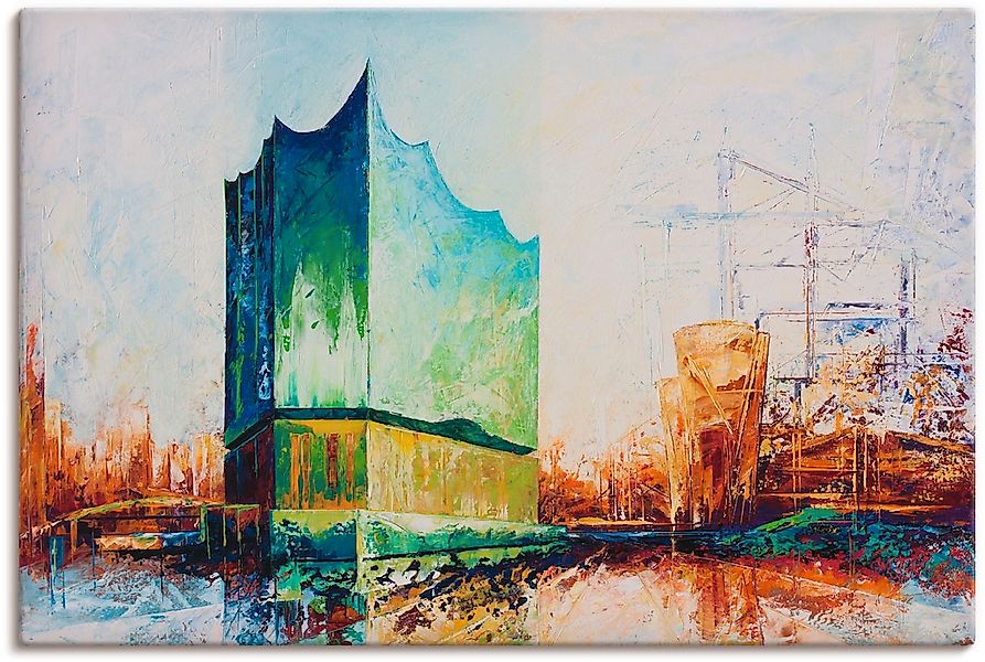 Artland Wandbild "Elbharmonie Hamburg" Deutschland 1 Stk. tlg. als Leinwand günstig online kaufen
