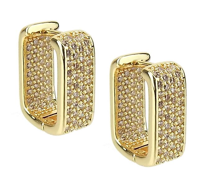 Ella Jonte Paar Creolen, gold- oder silberfarben mit funkelnden Strassteine günstig online kaufen