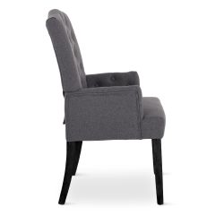 Raburg Esszimmerstuhl Polsterstuhl mit Armlehnen, Chesterfield-Design, günstig online kaufen