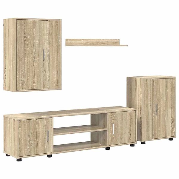 vidaXL 4-Teilige TV-Schrank Set Sonoma-Eiche Holzwerkstoff 3397898 günstig online kaufen