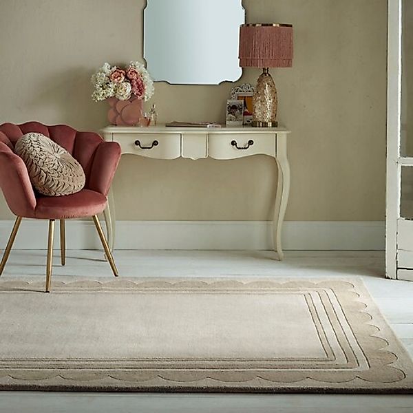 FLAIR RUGS Teppich »Lois mit Jakobsmuschelbordüre«, rechteckig, 10 mm Höhe, günstig online kaufen