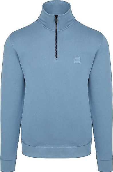 BOSS Zetrust Halfzip Pullover Blau - Größe L günstig online kaufen