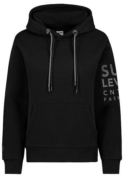 SUBLEVEL Hoodie Moderner Schnitt mit Kapuze und Kordelzug Print-D-Hood günstig online kaufen