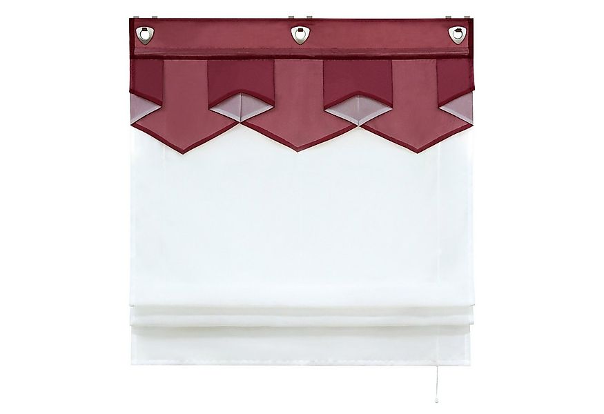 Delien Raffrollo Anita, mit Hakenaufhängung, Voile mit farbigem Abschluss günstig online kaufen