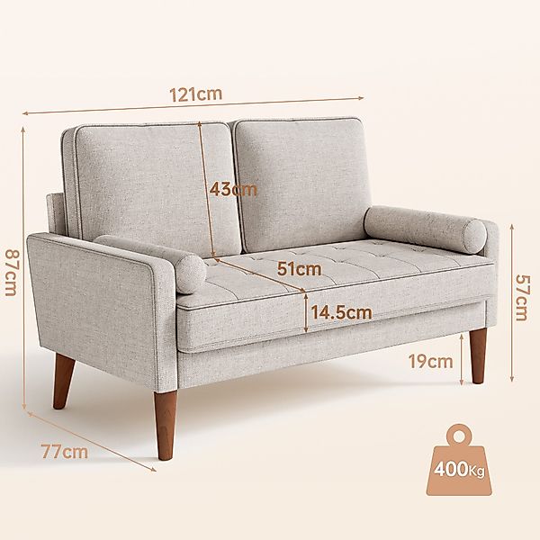 OUNUO 2-Sitzer Sofa 2 Sitzer, Modernes günstig online kaufen