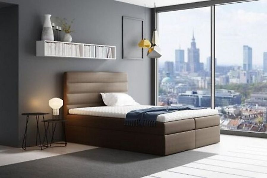 JVmoebel Bett mit Bettkasten Ehebett Betten Grün Polsterbett Boxspringbett, günstig online kaufen