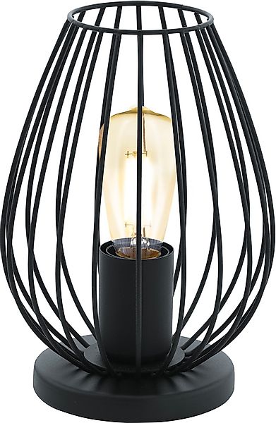 EGLO Tischleuchte »NEWTOWN Tischlampe, schwarz, Stahl, E27, Schalter, Nacht günstig online kaufen