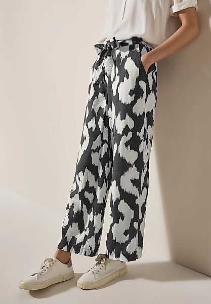 Cecil Stoffhose "Style Neele", Sommerhose mit grafischem Muster und Gürteld günstig online kaufen