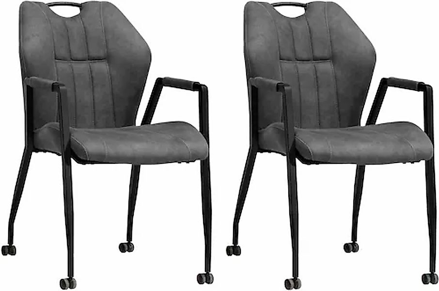 OMG Design Armlehnstuhl »Point« (Set) 2 Stk.Esszimmerstuhl mit Rollen, Büro günstig online kaufen