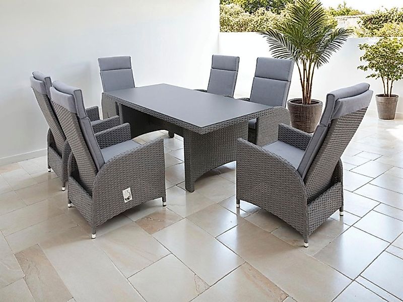 KONIFERA Garten-Essgruppe »»Newcastle«« Set, 6 Sessel, Rückenlehne verstell günstig online kaufen