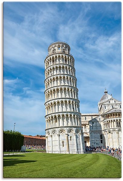 Artland Leinwandbild "Der schiefe Turm von Pisa in Italien", Gebäude, (1 St günstig online kaufen