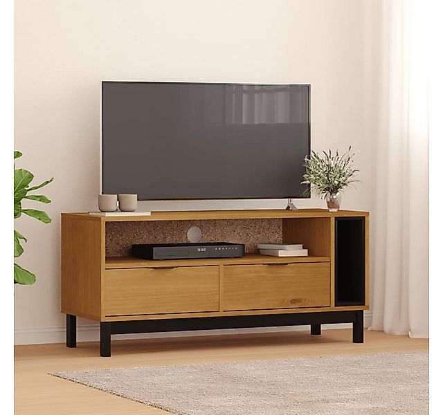 vidaXL TV-Schrank TV-Schrank FLAM 110x40x50 cm Massivholz Kiefer TV-Lowboar günstig online kaufen