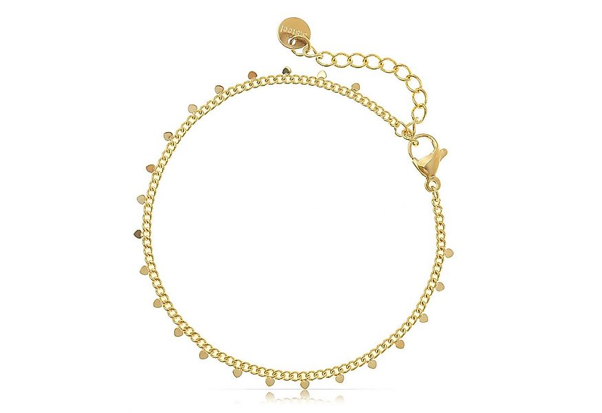 Made by Nami Edelstahlarmband Damen Gold mit Goldplättchen Anhänger aus Chi günstig online kaufen