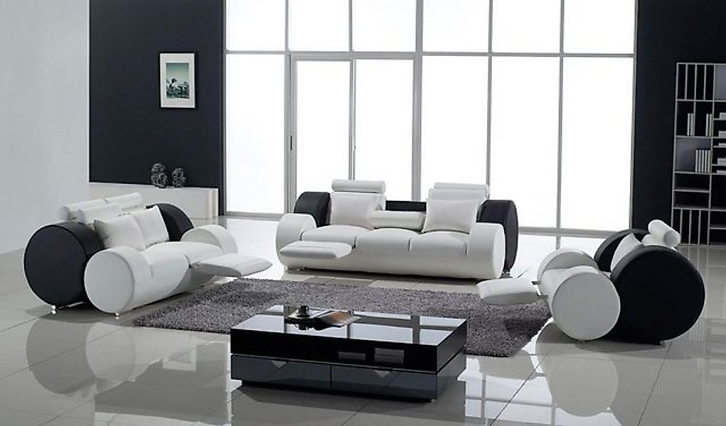 Xlmoebel Sofa 3-teiliges Set aus Ledersofa, Sofa und Sessel für gemütliches günstig online kaufen