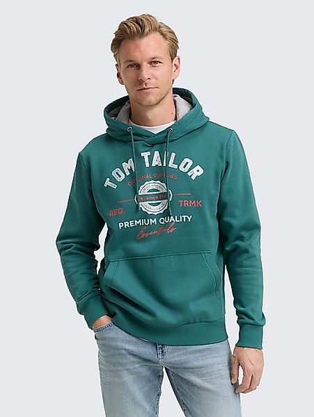 TOM TAILOR Sweatshirt Strick & Sweatshirts Hoodie Sweatshirt mit Logo-Print günstig online kaufen