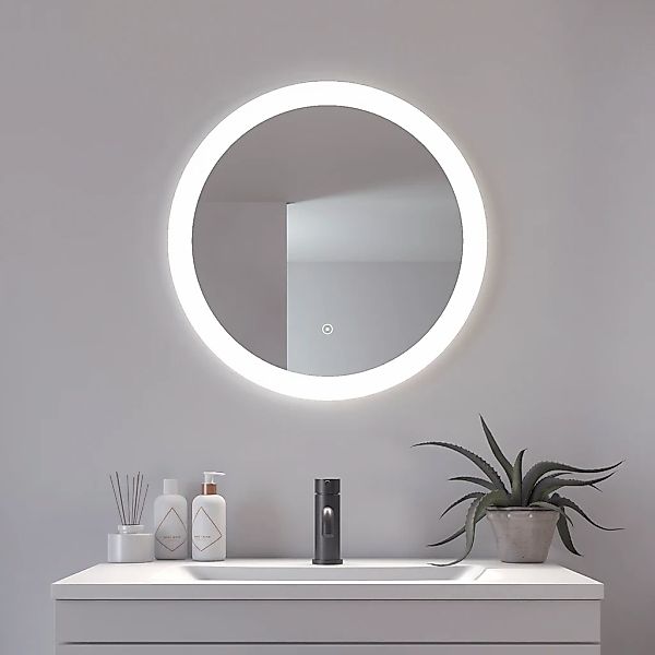Loevschall Badspiegel "Vega Rund, Badzimmerspiegel mit LED Beleuchtung, Lic günstig online kaufen