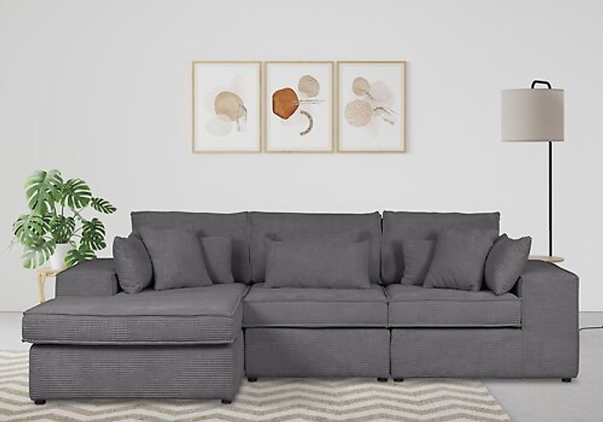 RAUM.ID Ecksofa »Florid L-Form«, 3 Teile, bestehend aus Modulen, viele Bezu günstig online kaufen