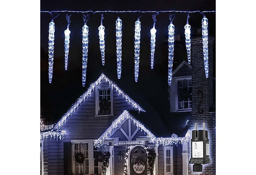 Salcar LED-Lichterkette 5m Eiszapfen Lichterkette Außen Weihnachtsdeko 40 L günstig online kaufen