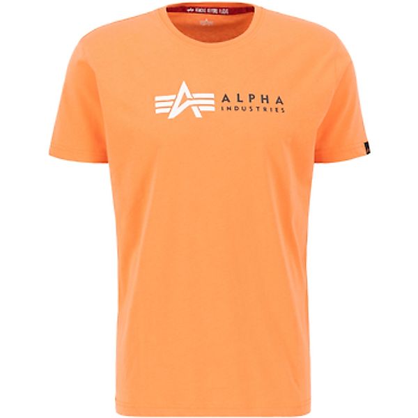 Alpha Industries  T-Shirt Alpha Label T Puff Print - tangerine günstig online kaufen