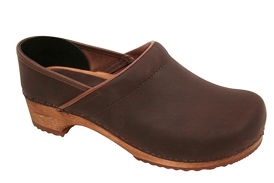 Sanita Leder / Holz geschlossen antikbraun günstig online kaufen