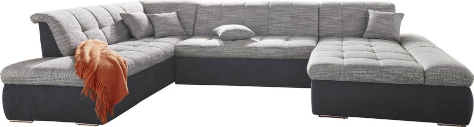 DOMO collection Wohnlandschaft "Moric Luxus incl. Zierkissen" U-Form, bis 1 günstig online kaufen