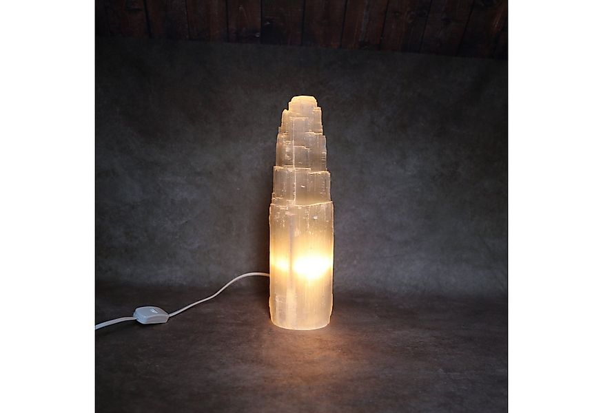 Heimtex Salzkristall-Tischlampe Selenit-Kristall-Turmlampe – Selenit-Lampe günstig online kaufen