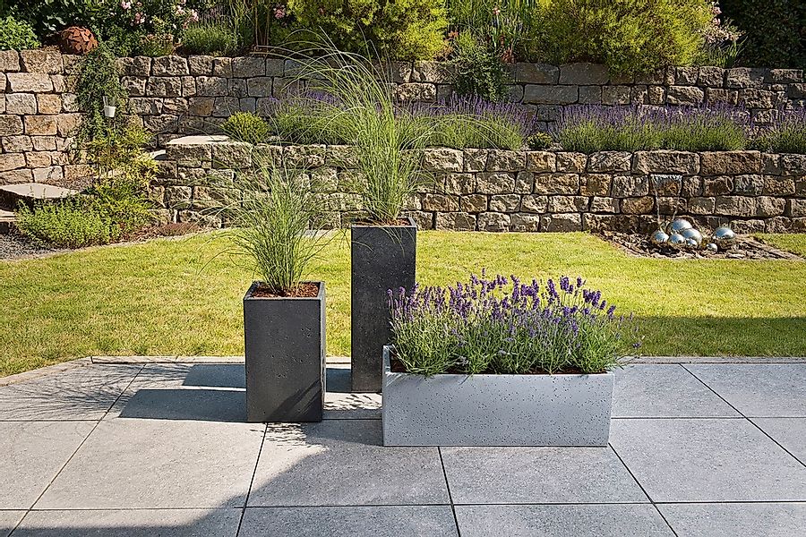 Scheurich Pflanzgefäß C-Cube 28 cm x 28 cm Stony Grey günstig online kaufen