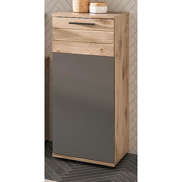 Inn.Furn Unterschrank Eiche Grau 37 cm mit Soft-Close Tomaso günstig online kaufen