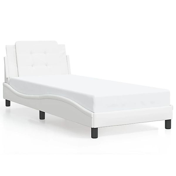 vidaXL Bettgestell ohne Matratze Zadar Weiß 80x200 cm Kunstleder 3208143 günstig online kaufen