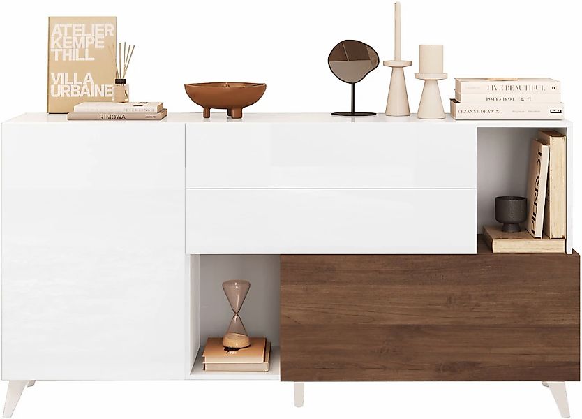 Home affaire Sideboard "Monaco in Breite 181 cm, Anrichte mit Tür, Klappe u günstig online kaufen