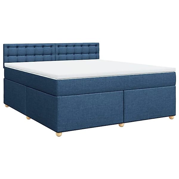 vidaXL Boxspringbett mit Matratze Blau 180x200 cm Stoff 3286779 günstig online kaufen