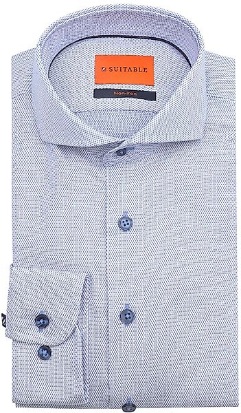 Suitable Hemd Jacquard Luxe Blau - Größe 39 günstig online kaufen