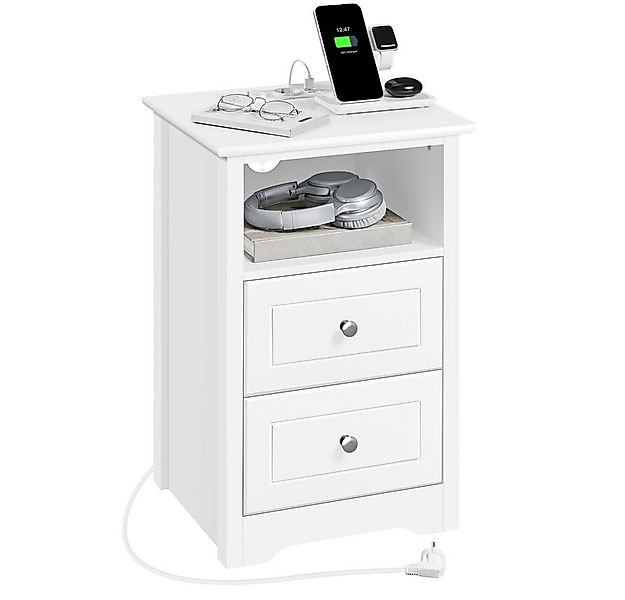 Yaheetech Nachttisch mit Steckdose & USB-Anschlüsse (1-St), Sofatisch Nacht günstig online kaufen