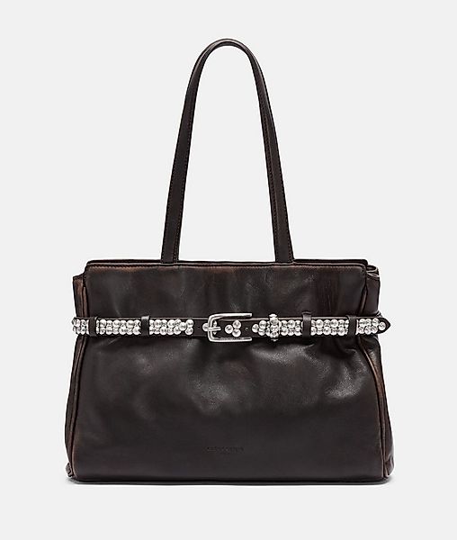 Liebeskind Berlin Schultertasche Satchel, Große Tasche aus Leder günstig online kaufen