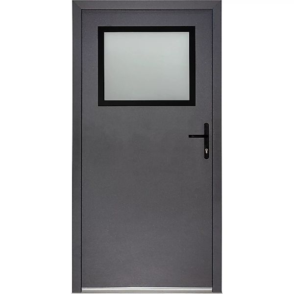 Stahl-Nebeneingangstür NS2 Anthrazit Nach Innen Öffnend 98 x 198 cm Anschla günstig online kaufen