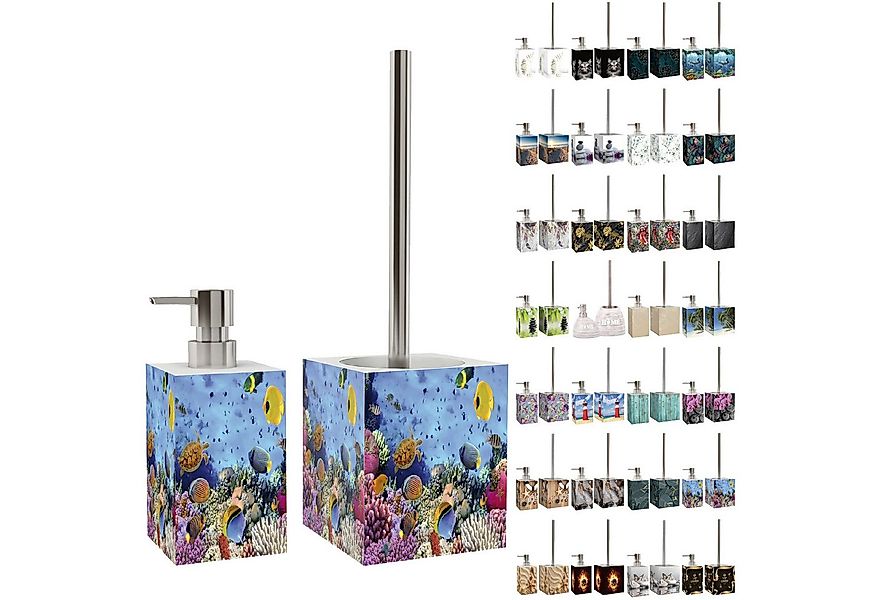 Sanilo Badaccessoire-Set mit Motiv, viele schöne Seifenspender und WC Bürst günstig online kaufen