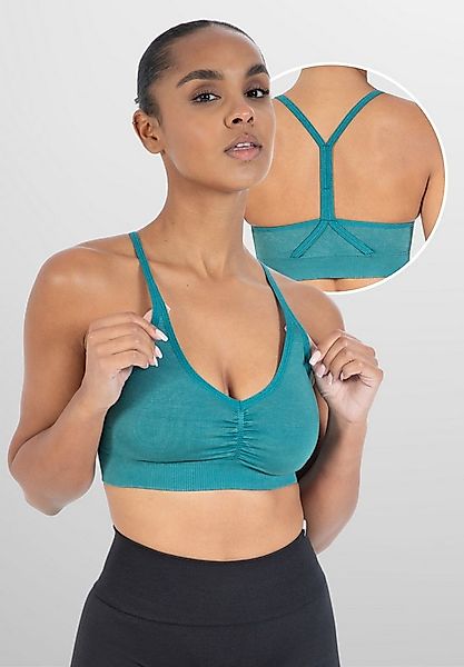 Smilodox Sport-BH Batik Scrunch Icon, Push Up BH ohne Bügel V-Ausschnitt Fi günstig online kaufen