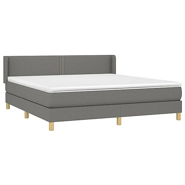 vidaXL Boxspringbett mit Matratze Dunkelgrau 160x200 cm Stoff 3130202 günstig online kaufen