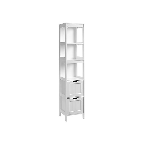 Vasagle Hochschrank mit 2 Schubladen 30 cm x 30 cm x 141,5 cm Weiß günstig online kaufen