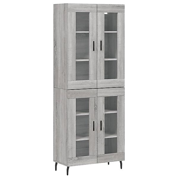 vidaXL Highboard Grau Sonoma 69,5x34x180 cm Holzwerkstoff 3198295 günstig online kaufen