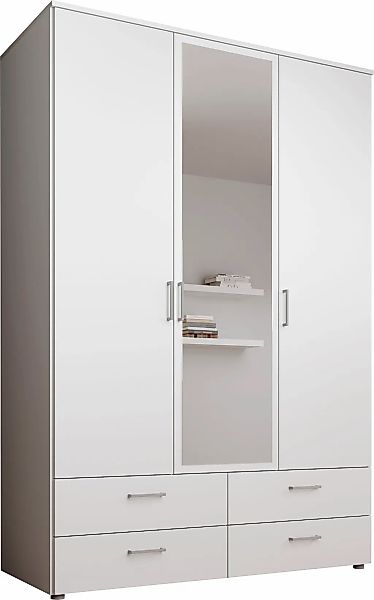 Schlafkontor "Spazio" weiß, Schlafzimmerschrank mit Spiegel günstig online kaufen
