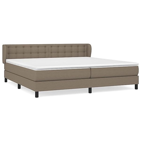 vidaXL Boxspringbett mit Matratze Taupe 200x200 cm Stoff 3126593 günstig online kaufen
