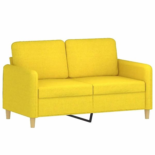 vidaXL 2-Sitzer-Sofa Hellgelb 120 cm Stoff 359475 günstig online kaufen