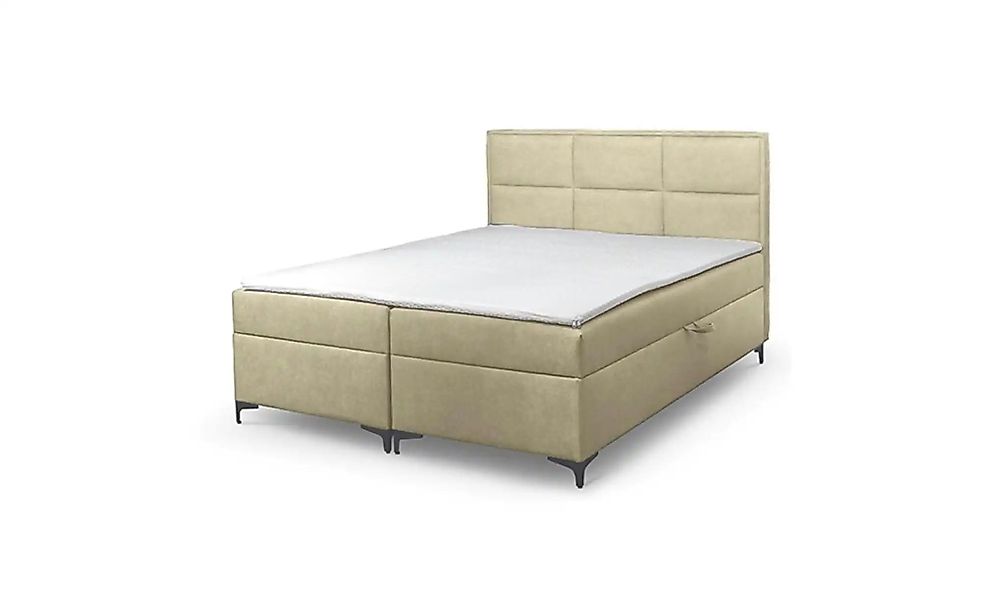 Boxbett mit Bettkasten Vaduz ¦ beige ¦ Maße (cm): B: 200 H: 110 Betten > Ko günstig online kaufen