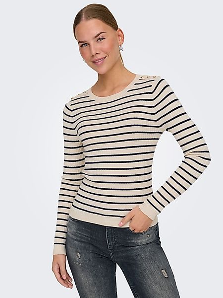 ONLY Strickpullover ONLMILA LS STRIPE BUTTON günstig online kaufen