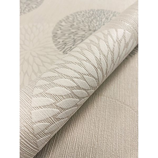 Newroom Vliestapete Raina Beige Kreise Retro FSC® günstig online kaufen
